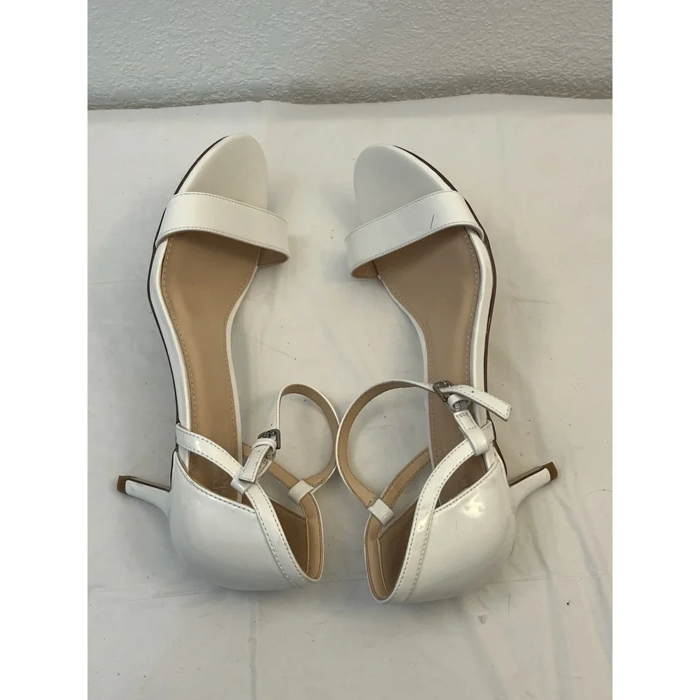 Lauren‎ Blackwell Wedding Formal 10M Open Toe Patricia 2.75 Kitten Heel White